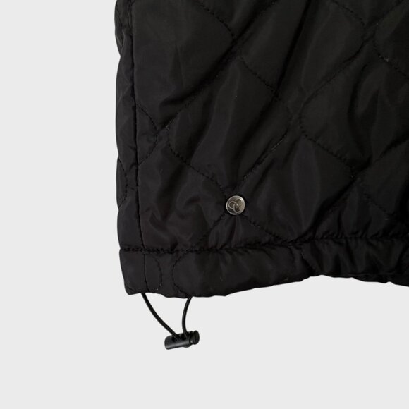 Zella Zip-Up Quilted Bomber Jacket Black Women's Medium Mock Neck Long-Sleeve - Picture 8 of 14